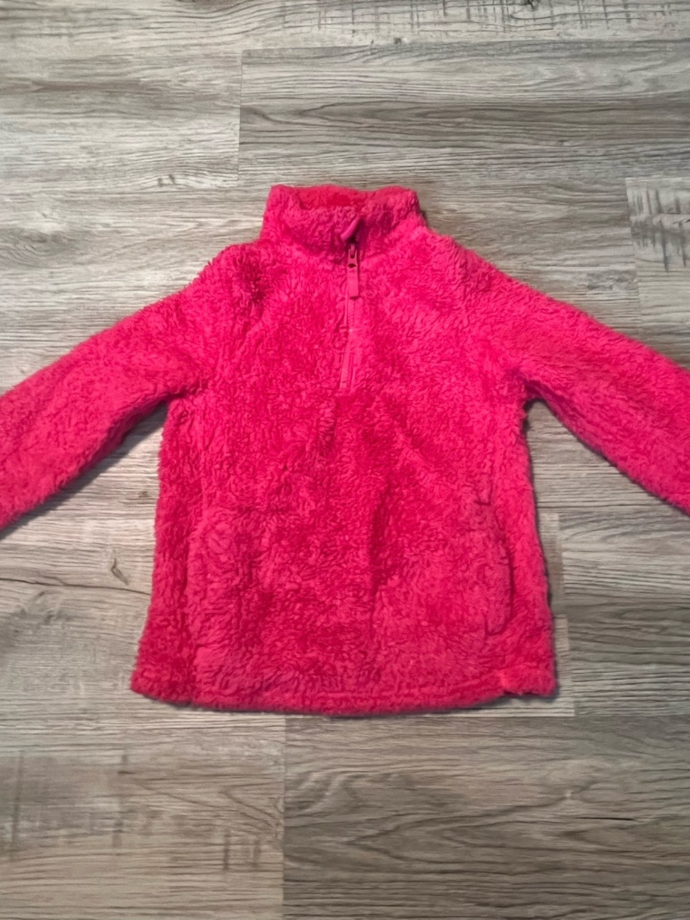 wonder nation Plush Half-Zip Pullover Hoodie - Bright Pink